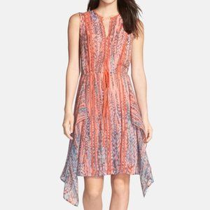 BCBGMAXARZRIA Pink Clay Liya Silk Sleeveless Dress
